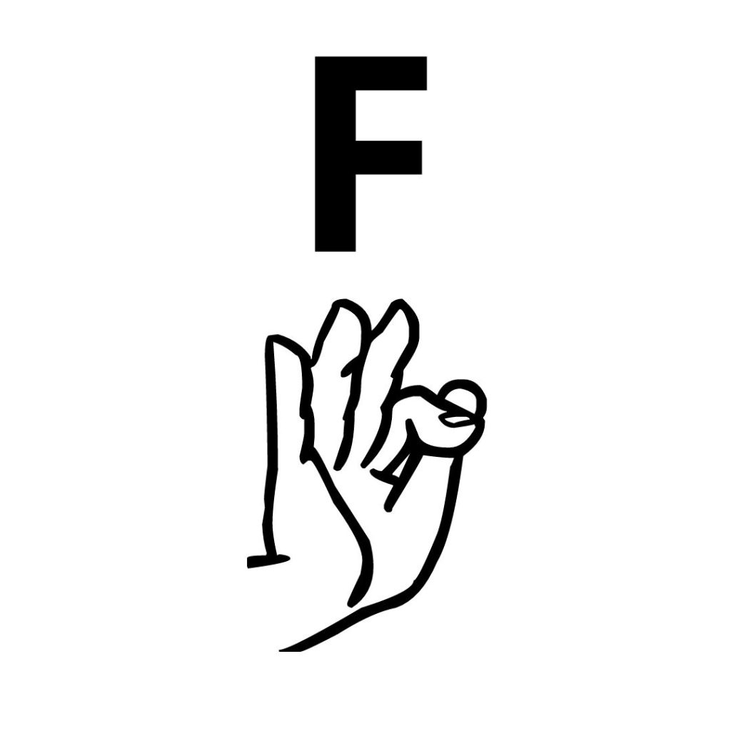 F en alfabeto dactilologico