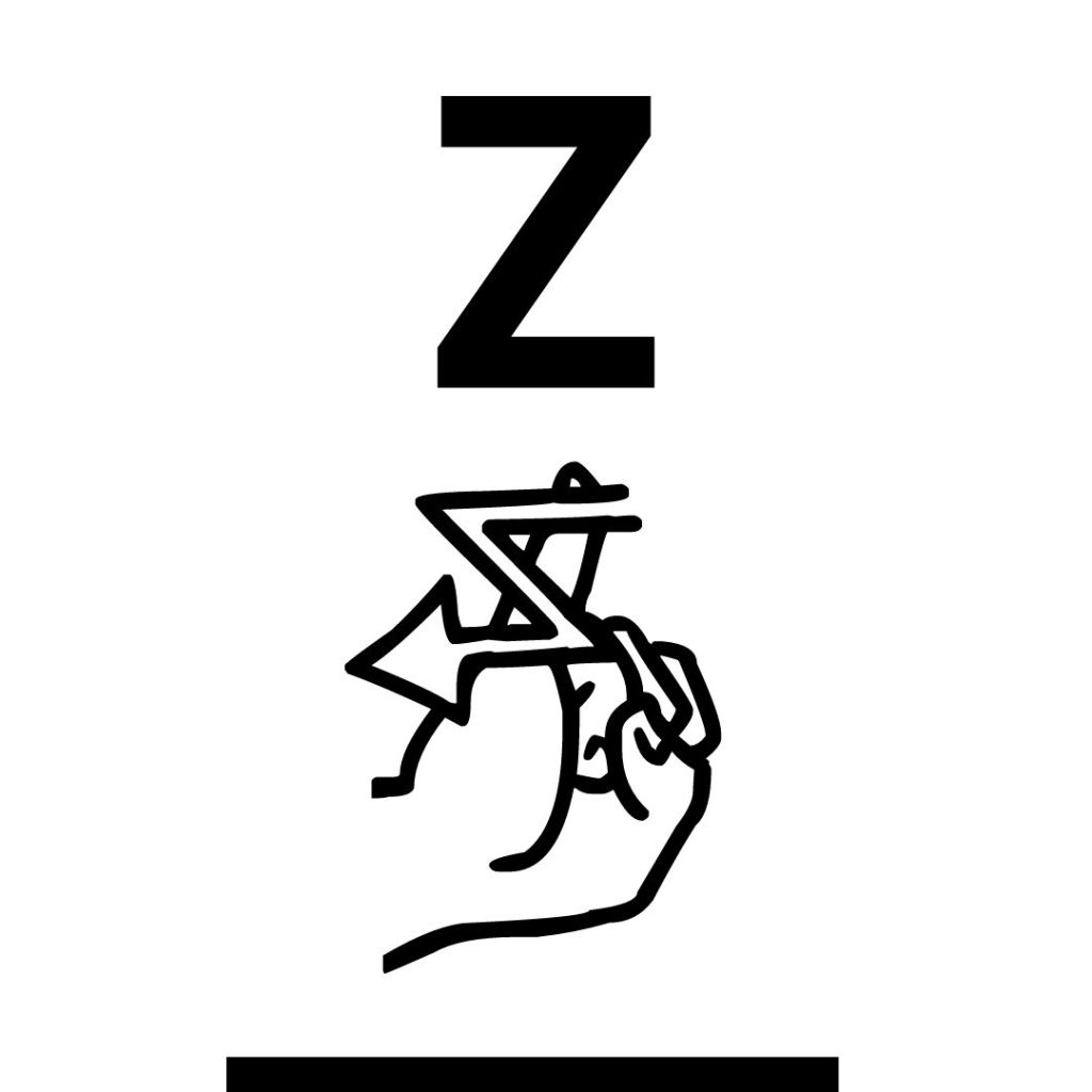 Z en alfabeto dactilologico